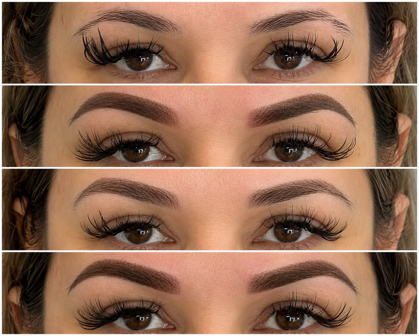 Eyebrow before and after